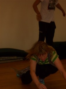 Bilden är tagen i samband med en pjäs