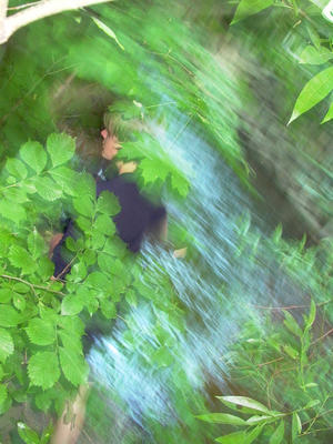 a sneaky peek at peeing boy