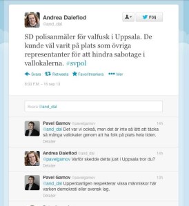 Pavel Gamov är distriktsordförande i SD Uppland