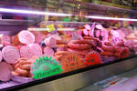 Frankfurts and Mortadella - angle - Polish Deli, Queen Victoria Market Frankfurts and Mortadella - angle - Polish Deli, Queen Victoria Market