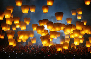 Flying lantern, Pingxi Taiwan, 2007