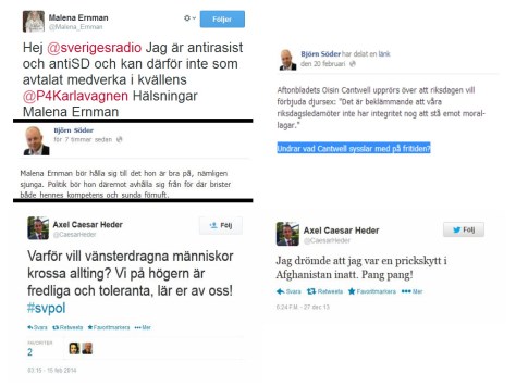 Björn Söder, Sverigedemokraternas partisekreterare. Axel Caesar Heder, Distriktsordförande för SDU Södermanland