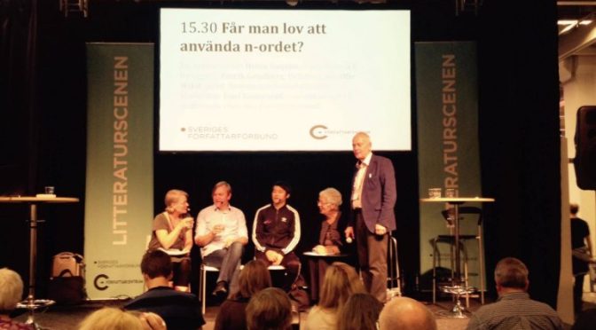 Paneldebatt om n-ordet på Bokmässan utan afrosvenskar i panelen