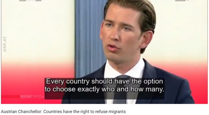 Österrikes förbundskansler uttrycker rasism