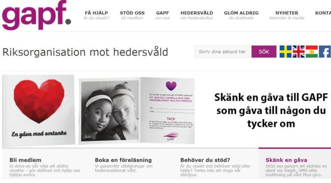 GAPFs och Sara Mohammads bisarra fokus på ”muslimsk” hederskultur